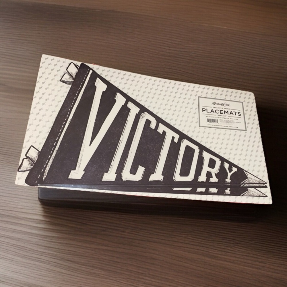 Hester & Cook Victory Pennant Paper Placemats Set Of 12